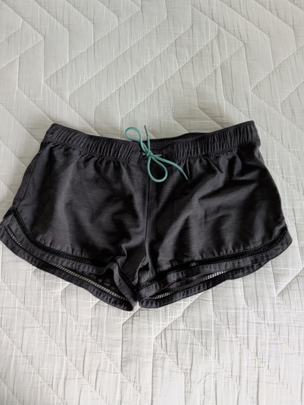 PrAna Womens Charcoal Grey Mariya Athletic Drawstring Shorts
